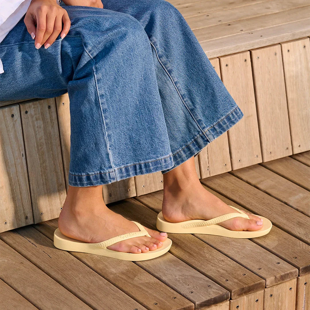 Arch Support Flip Flops - Classic - Lemon